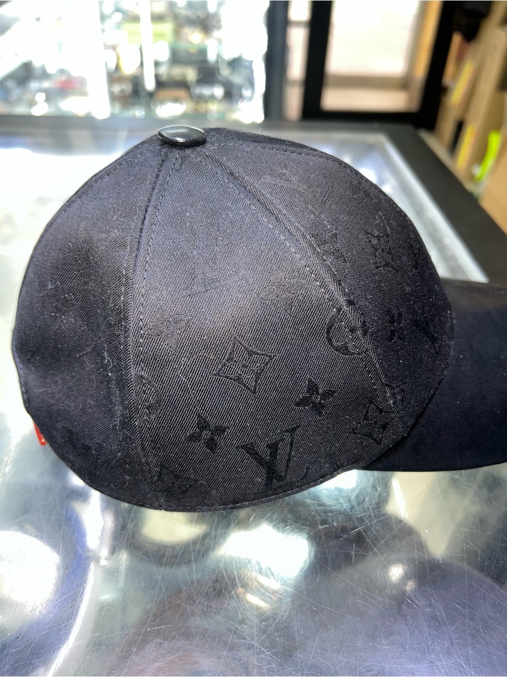 Louis Vuitton Black Monogram Leather-Brim Cap - Picture 5 of 8